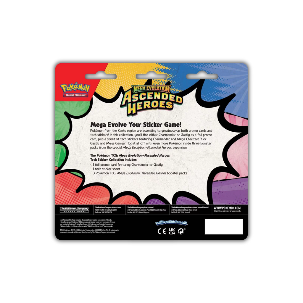 Pokémon Ascended Heroes Gastly Tech Sticker Collection