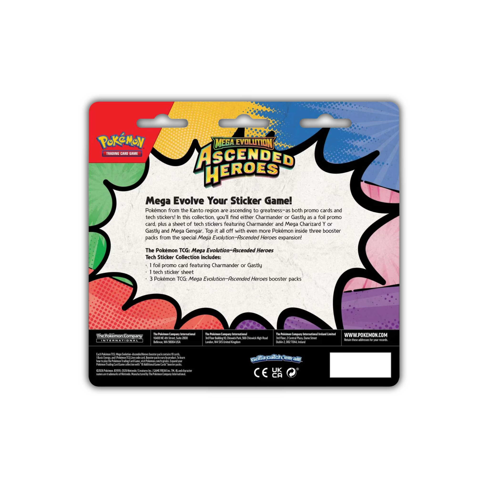 Pokémon Ascended Heroes Gastly Tech Sticker Collection