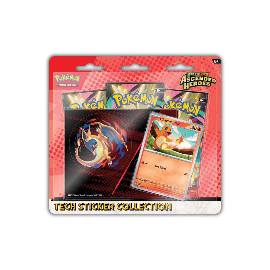 Pokémon Ascended Heroes Charmander Tech Sticker Collection