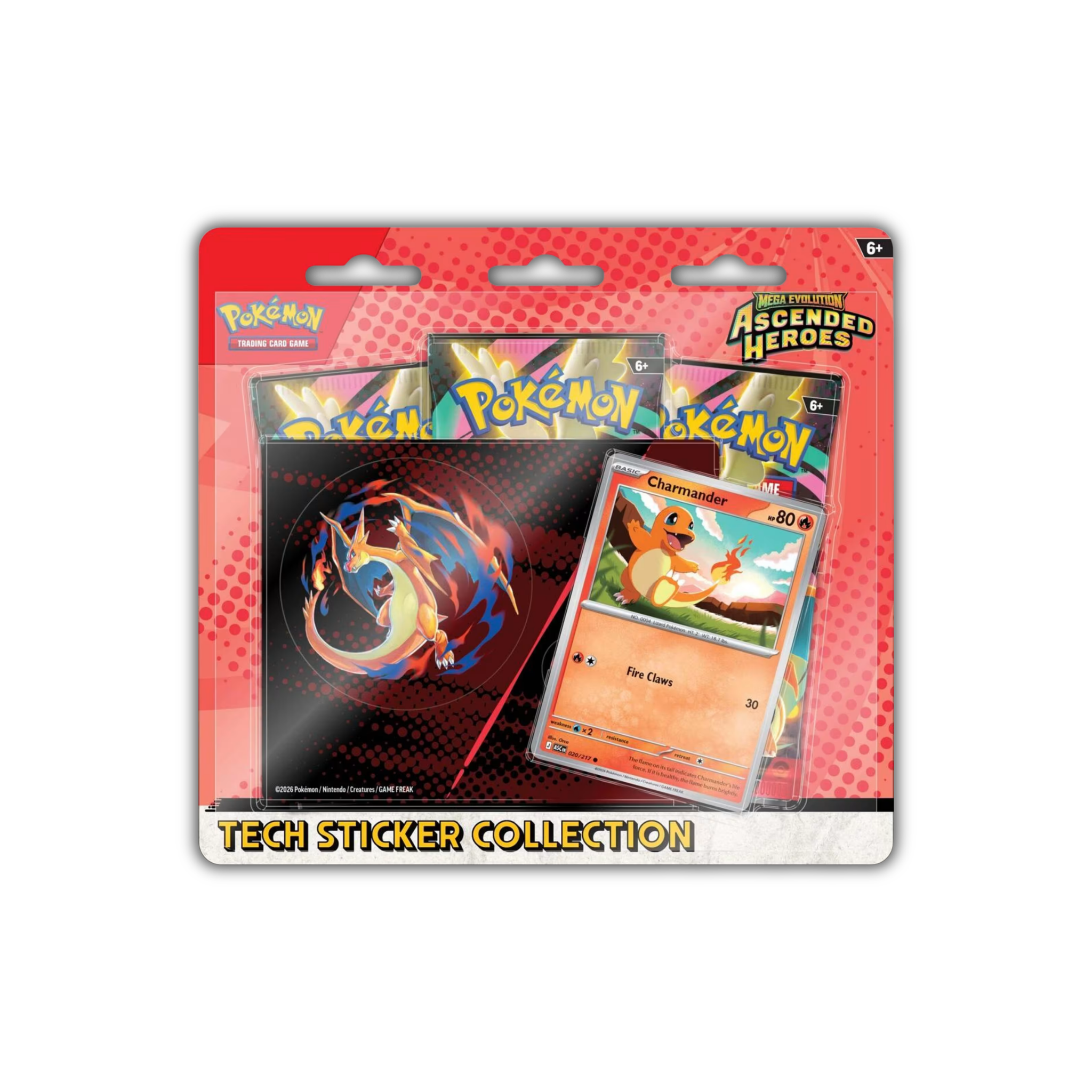 Pokémon Ascended Heroes Charmander Tech Sticker Collection