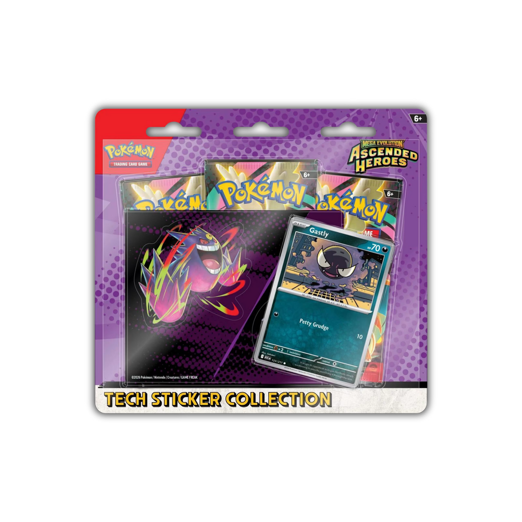 Pokémon Ascended Heroes Gastly Tech Sticker Collection