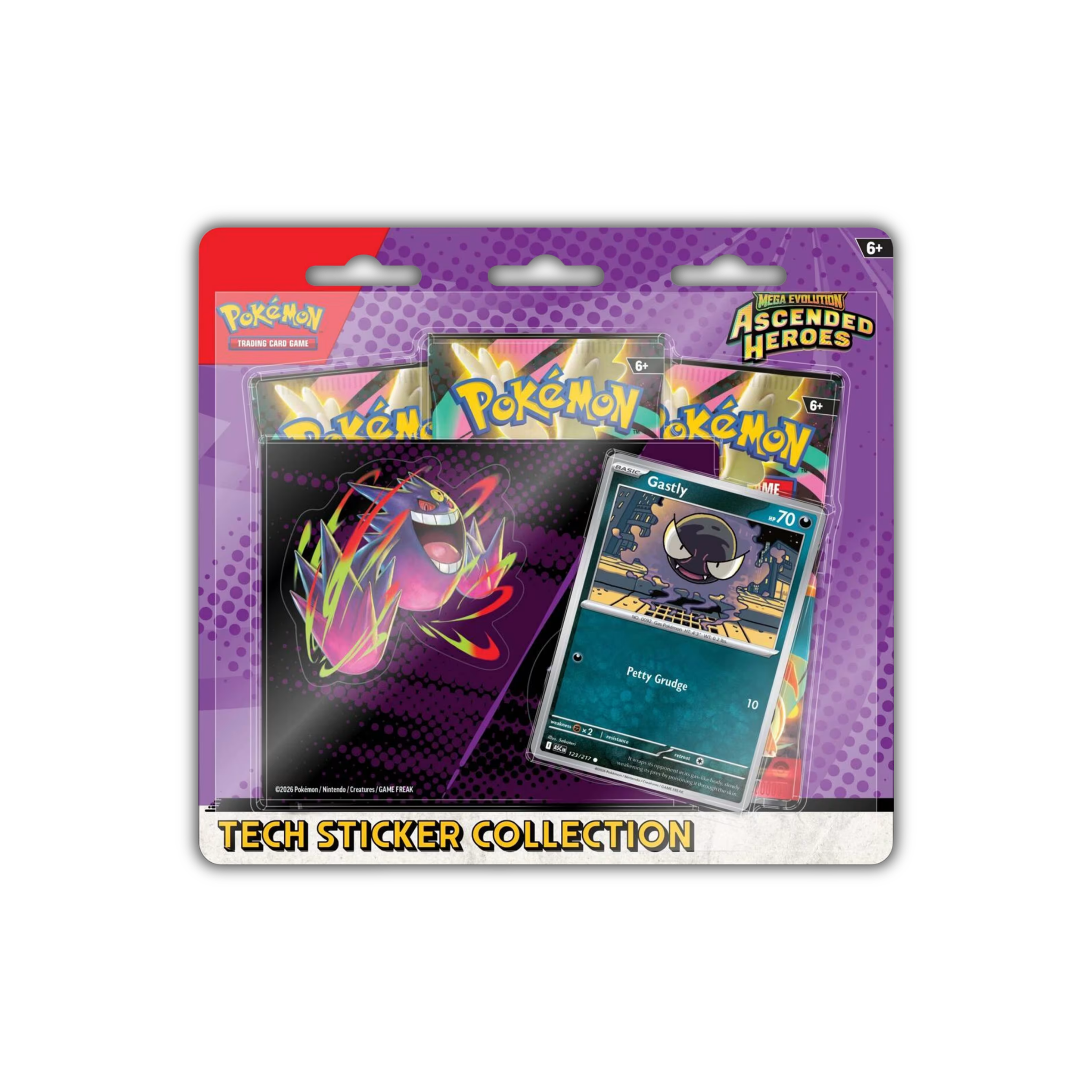 Pokémon Ascended Heroes Gastly Tech Sticker Collection